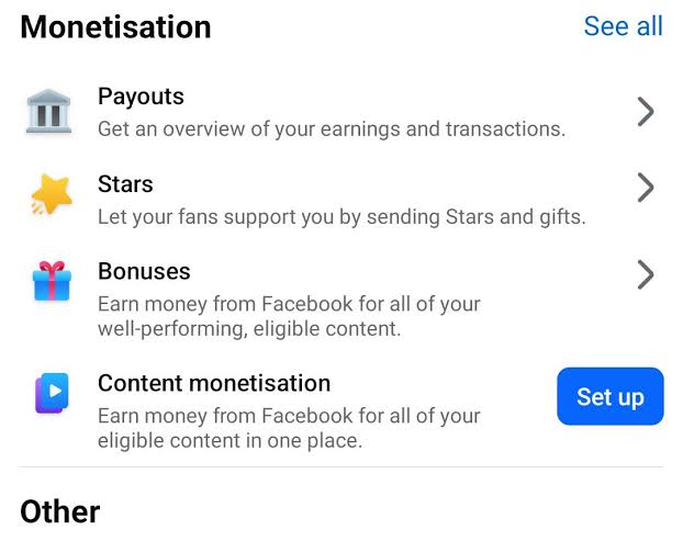 Full Facebook Premium Monetization - 1st Deposit